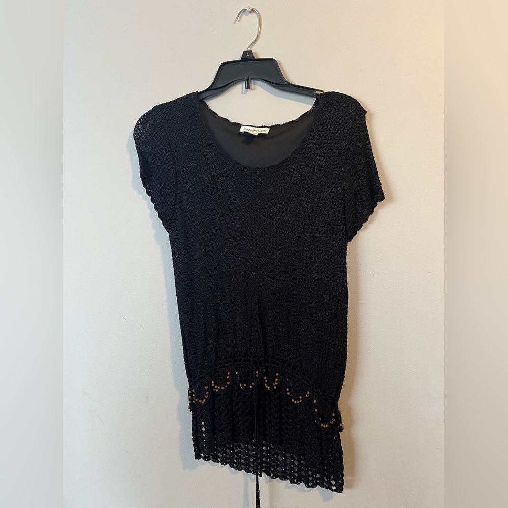 COLDWATER CREEK Black Knit Women's Top